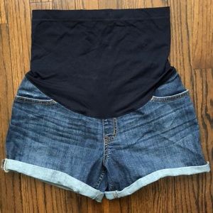 Maternity Blue Jean Shorts